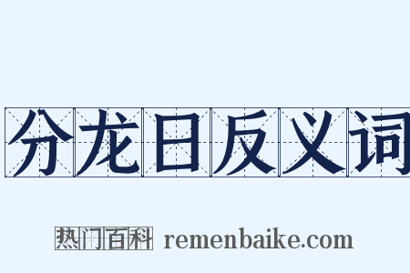 分龙日反义词是什么意思的图片
